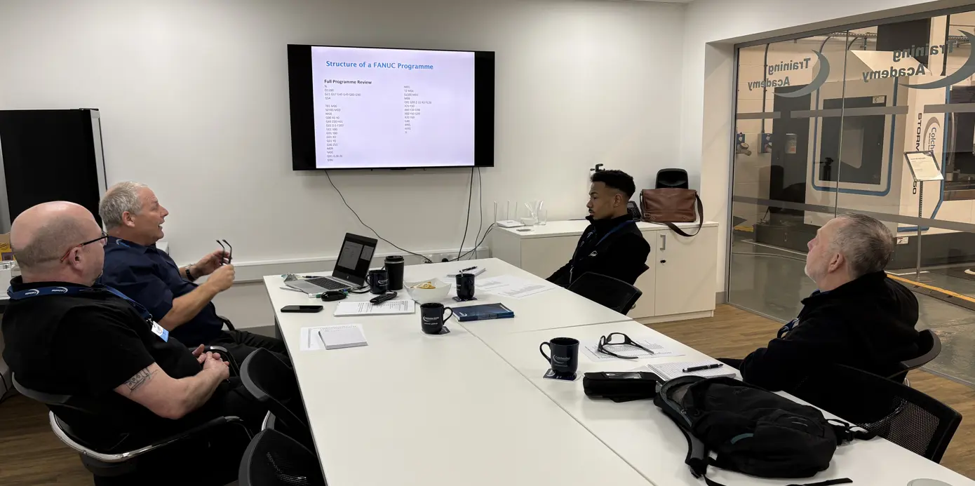 Cengar visits Colchester Training Academy for G-Code programming.