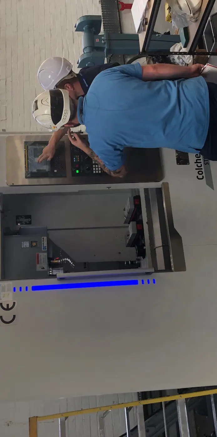 A Colchester engineer giving some training
