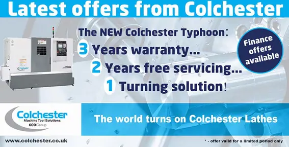Colchester Typhoon CNC Turning Centre 3, 2, 1 promotion