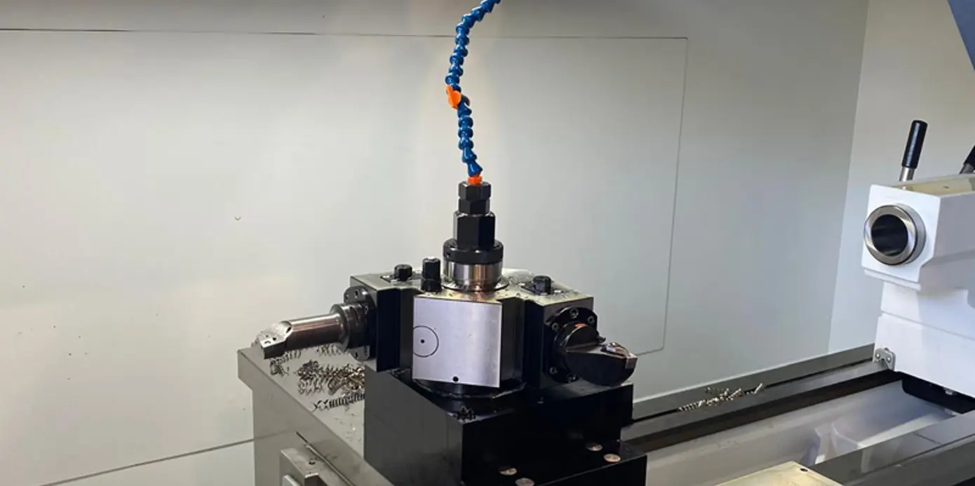 Capto tooling system for their Parat toolpost and a 12-bar high-pressure coolant system